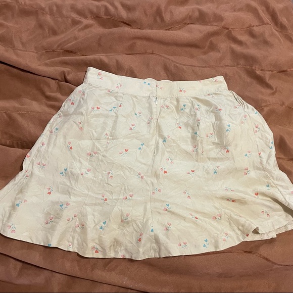 Marc by Marc Jacobs 100% Silk Heart Appliqué Mini Skirt - Picture 2 of 4